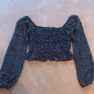 Nasty Gal US Size 2 Heart Print Top